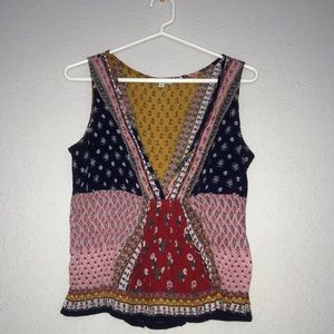 Floral patterned tank blouse